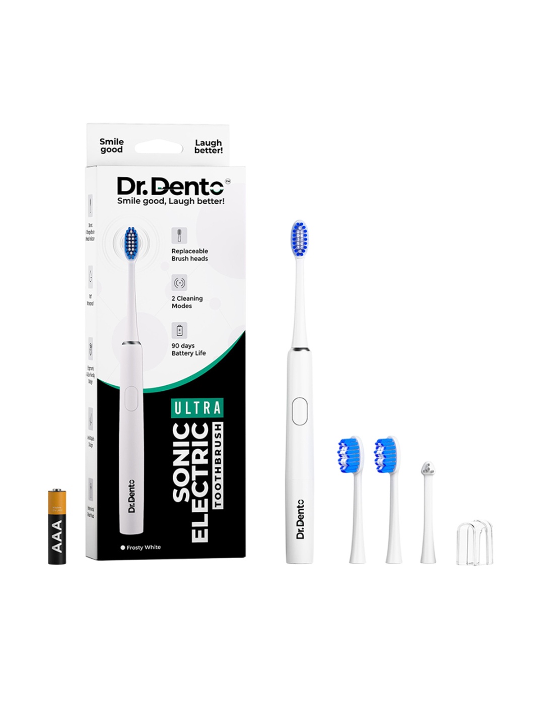 

Dr.Dento Ultra Sonic Electric Toothbrush - Frosty White