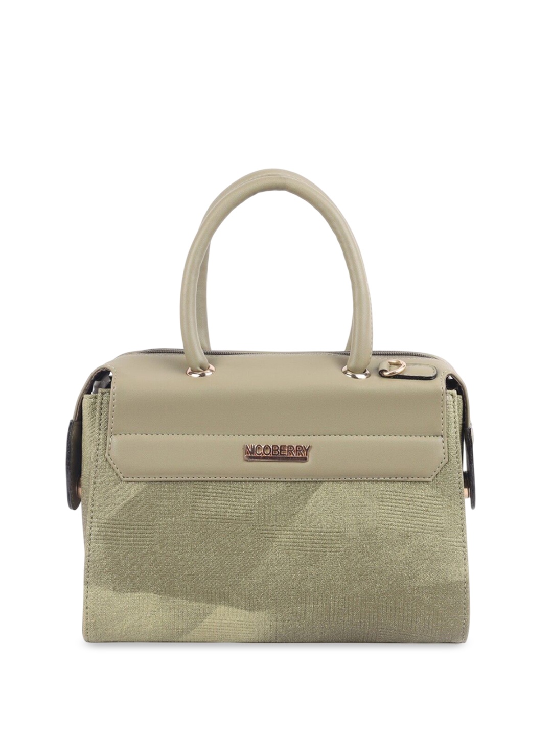 

Nicoberry Women Textured Structured Handheld Bag, Olive