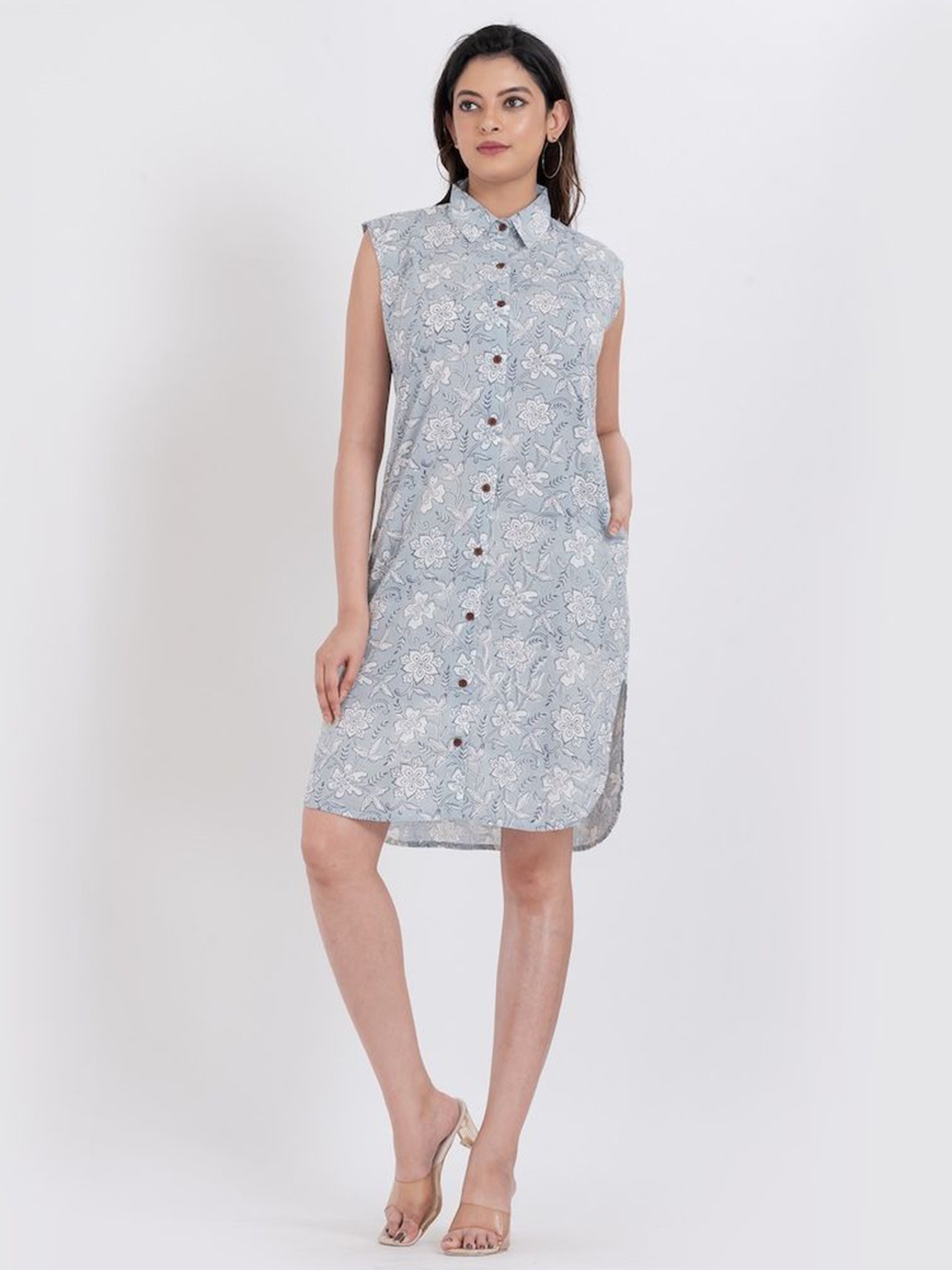 

Kartikeya Jaipur Women Floral Print Dress, Blue