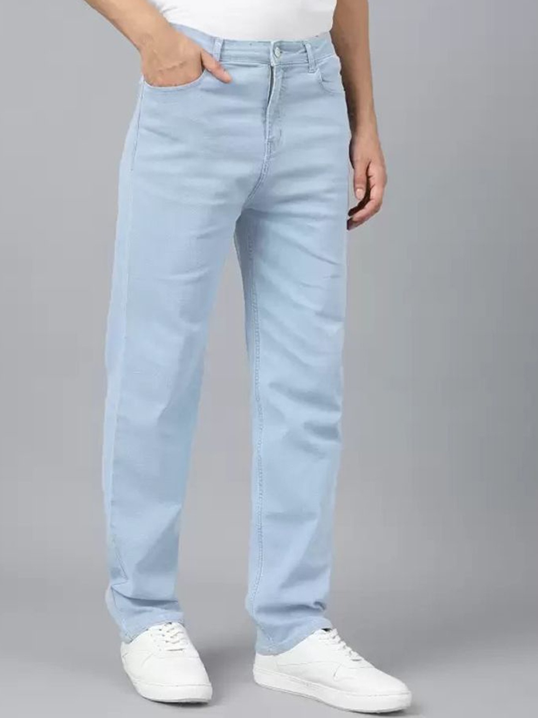 

LINARIA Men Classic Relaxed Fit Low Distress Jeans, Blue
