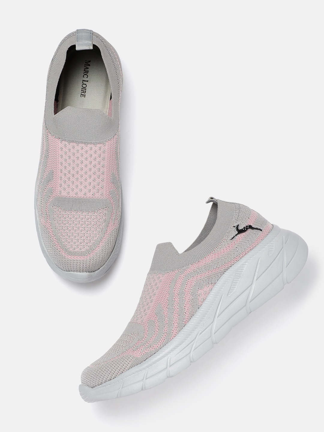 

Marc Loire Women Woven Design Sneakers, Grey