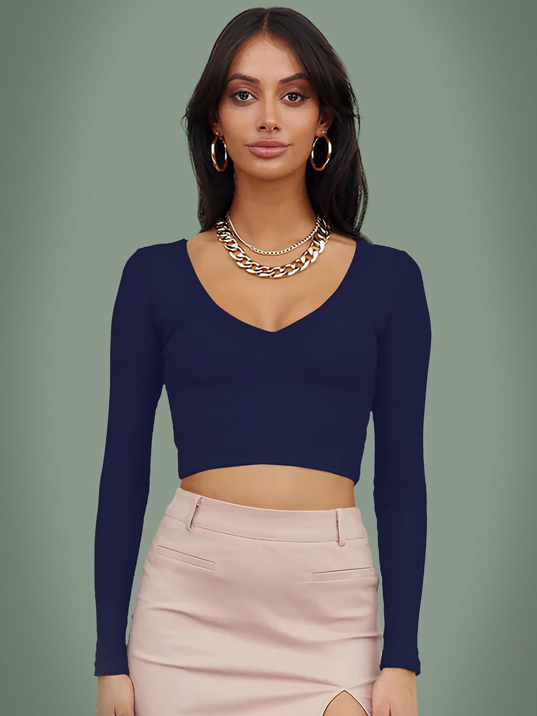 

Dream Beauty Fashion Crop Top, Navy blue