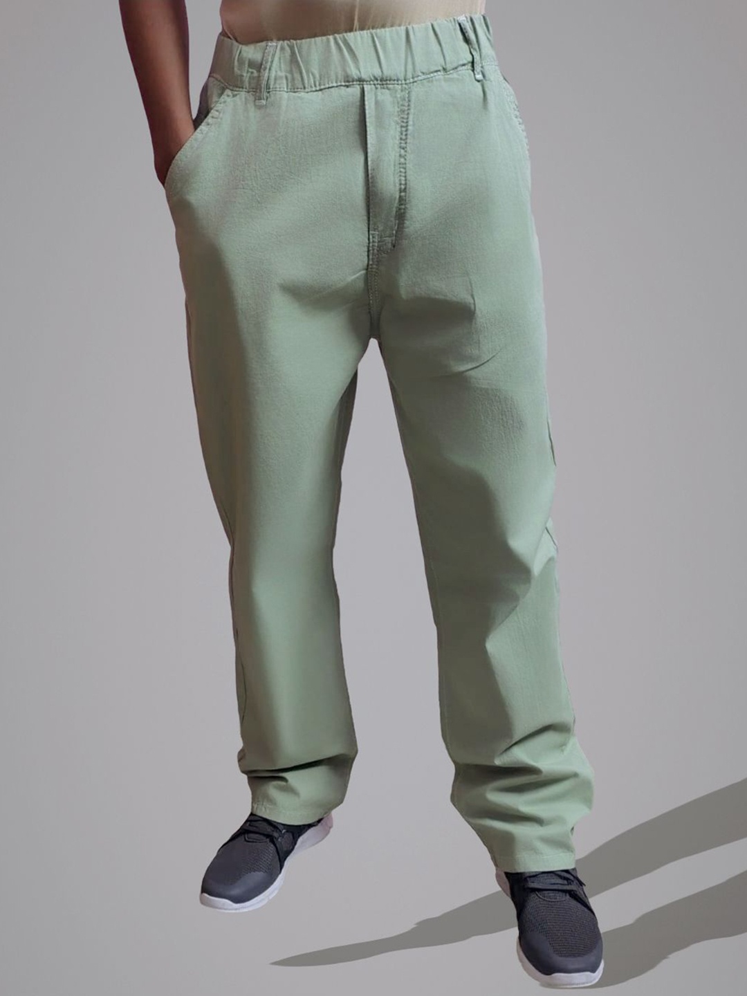 

EDITLOOK Loose-Fit Mid-Rise Trouser, Green