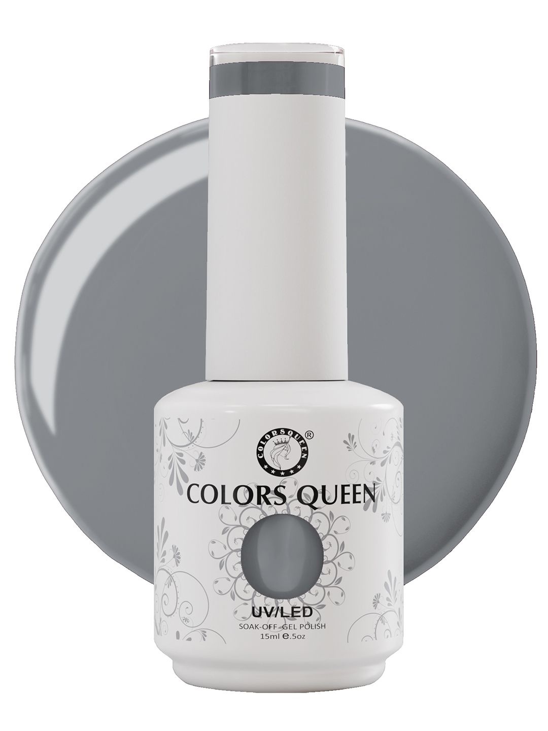 

Colors Queen UV/LED Soak Off Long Wearing Gel Polish 15ml - Shade 216, Grey