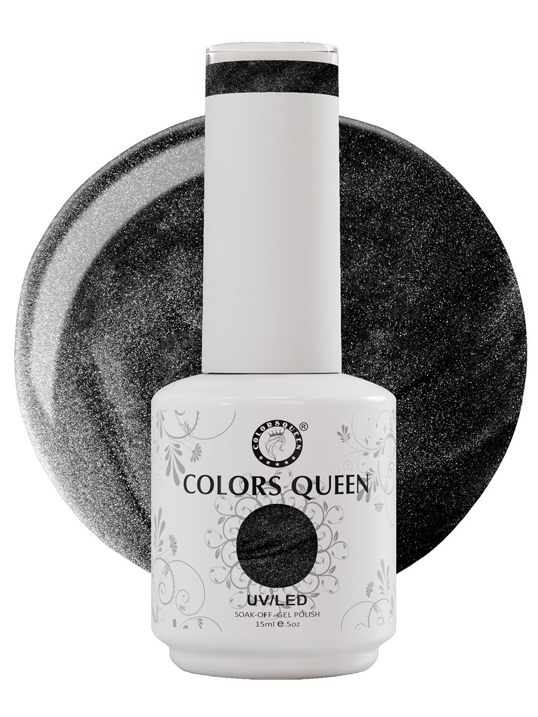 

Colors Queen UV/LED Soak Off Long Wearing Gel Polish 15 ml - Shade 229, Black