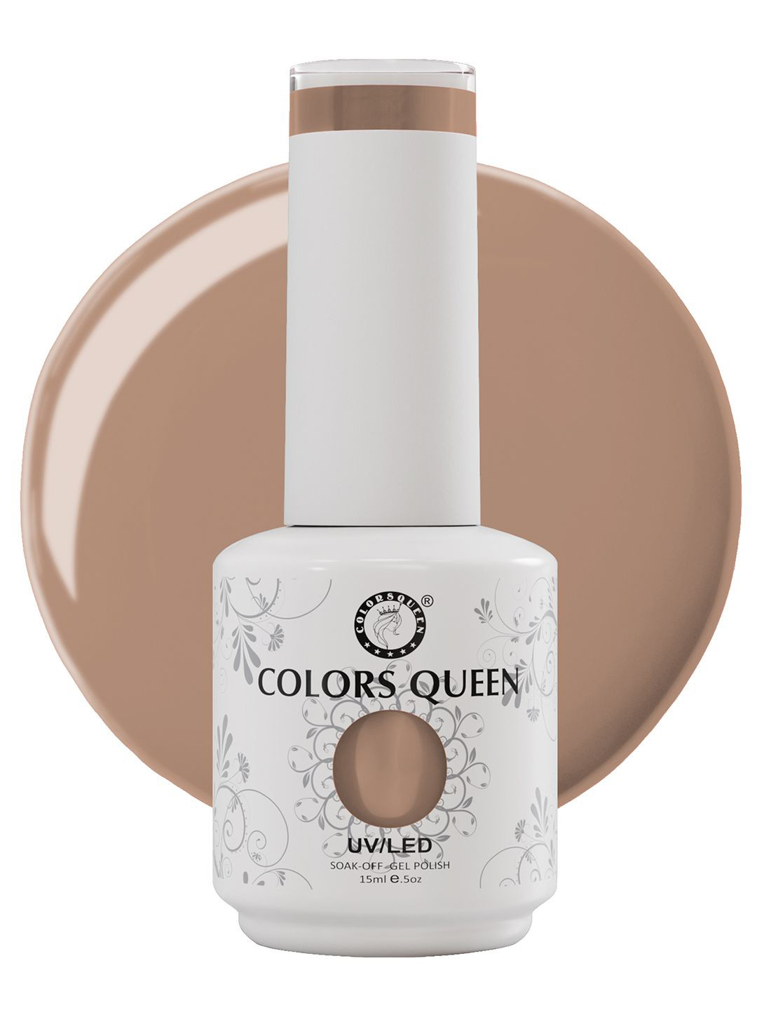 

Colors Queen UV/LED Soak Off Long Wearing Gel Polish 15ml - Shade- 115, Brown
