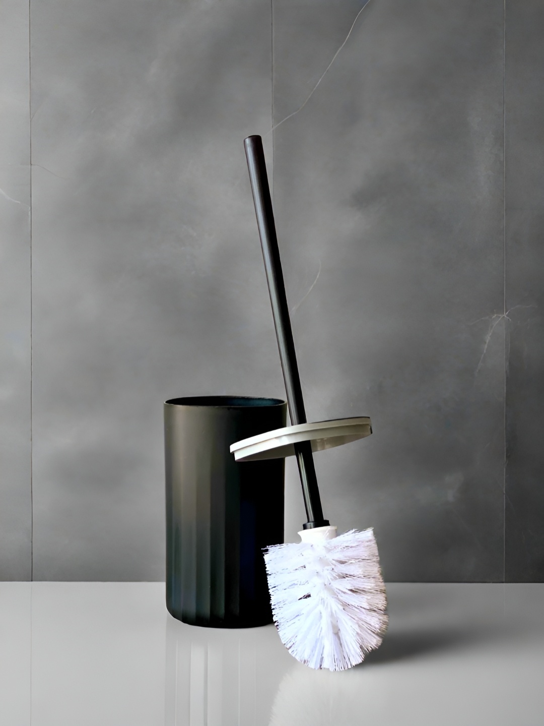 

Mason Home Black & White Striped Toilet Brush Holder