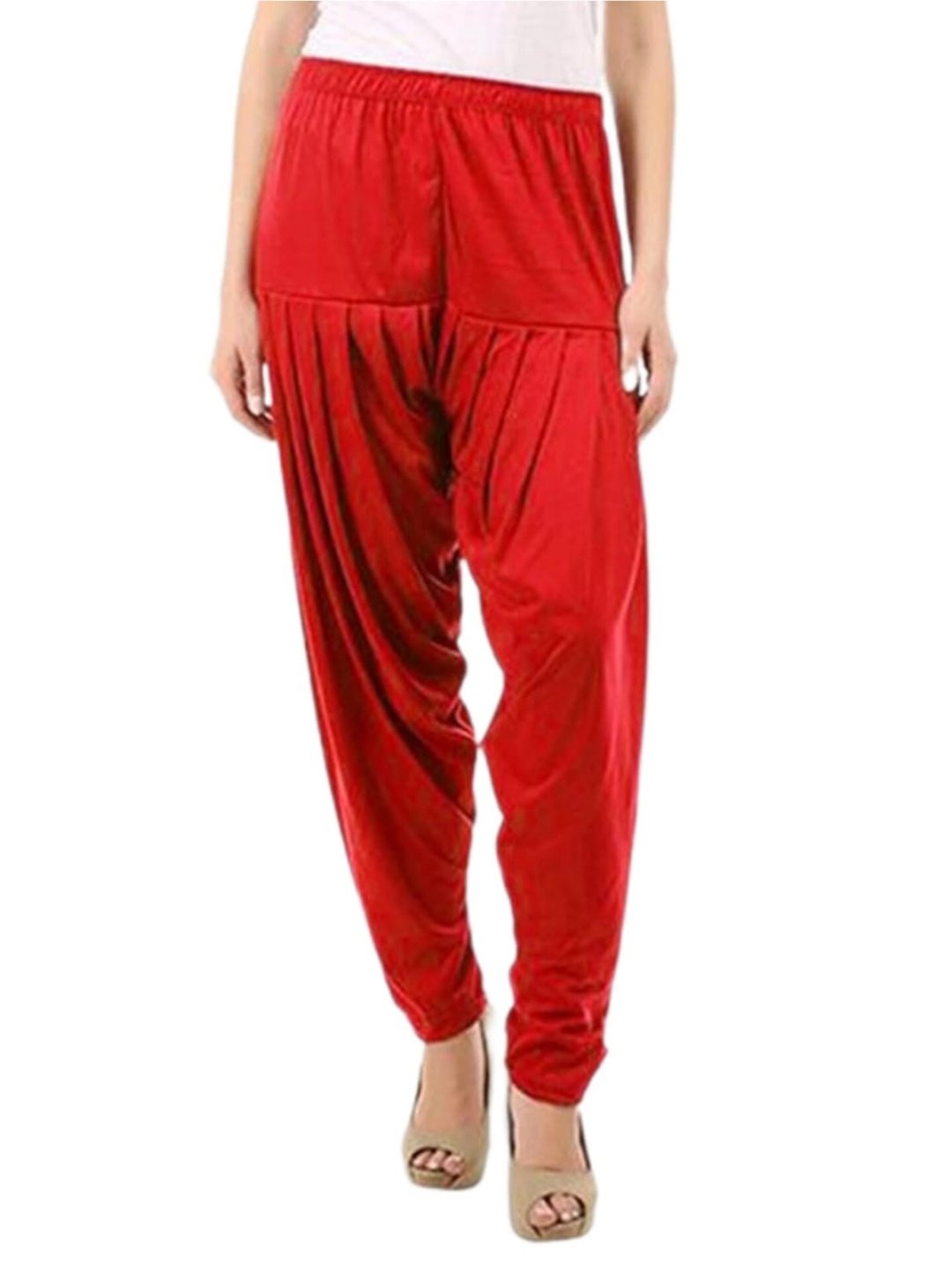

OUTER WEAR AYAM EXPORTS Mid Rise Patiala Salwar Pant, Red
