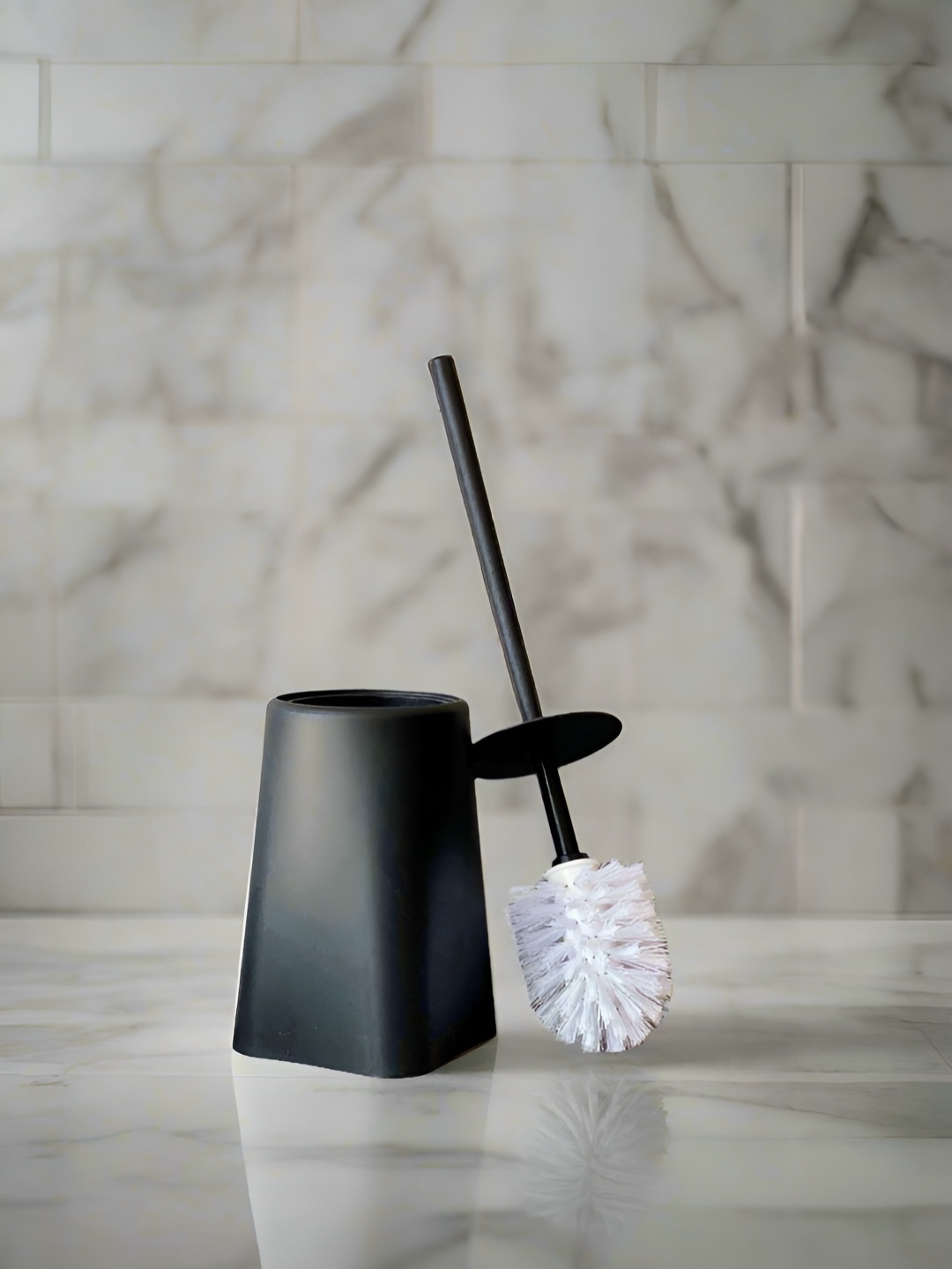

Mason Home Delta Black & White Toilet Brush Holder