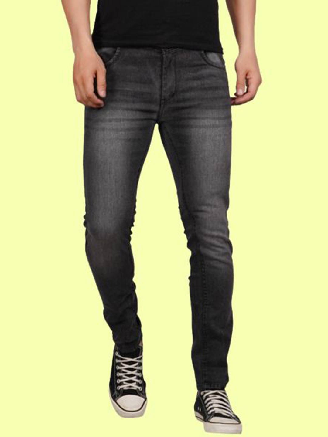 

LINARIA Men Classic Slim Fit Clean Look Light Fade Jeans, Grey