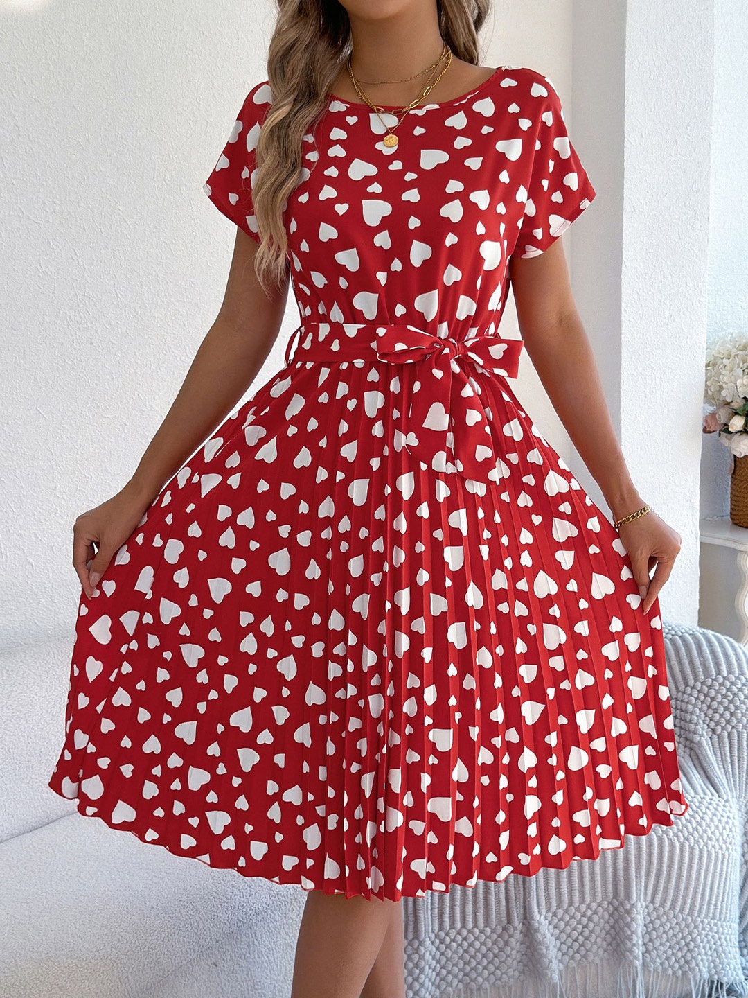 

StyleCast x Revolte Women Print Dress, Red