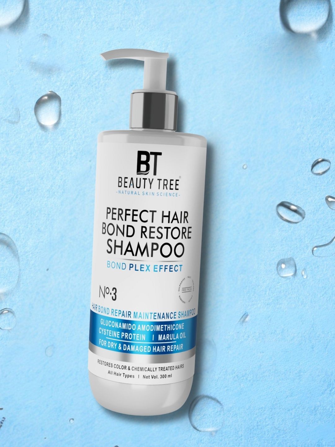 

Beauty Tree Perfect Hair Bond Restore Shampoo For Hair Strength - 300 ml, White