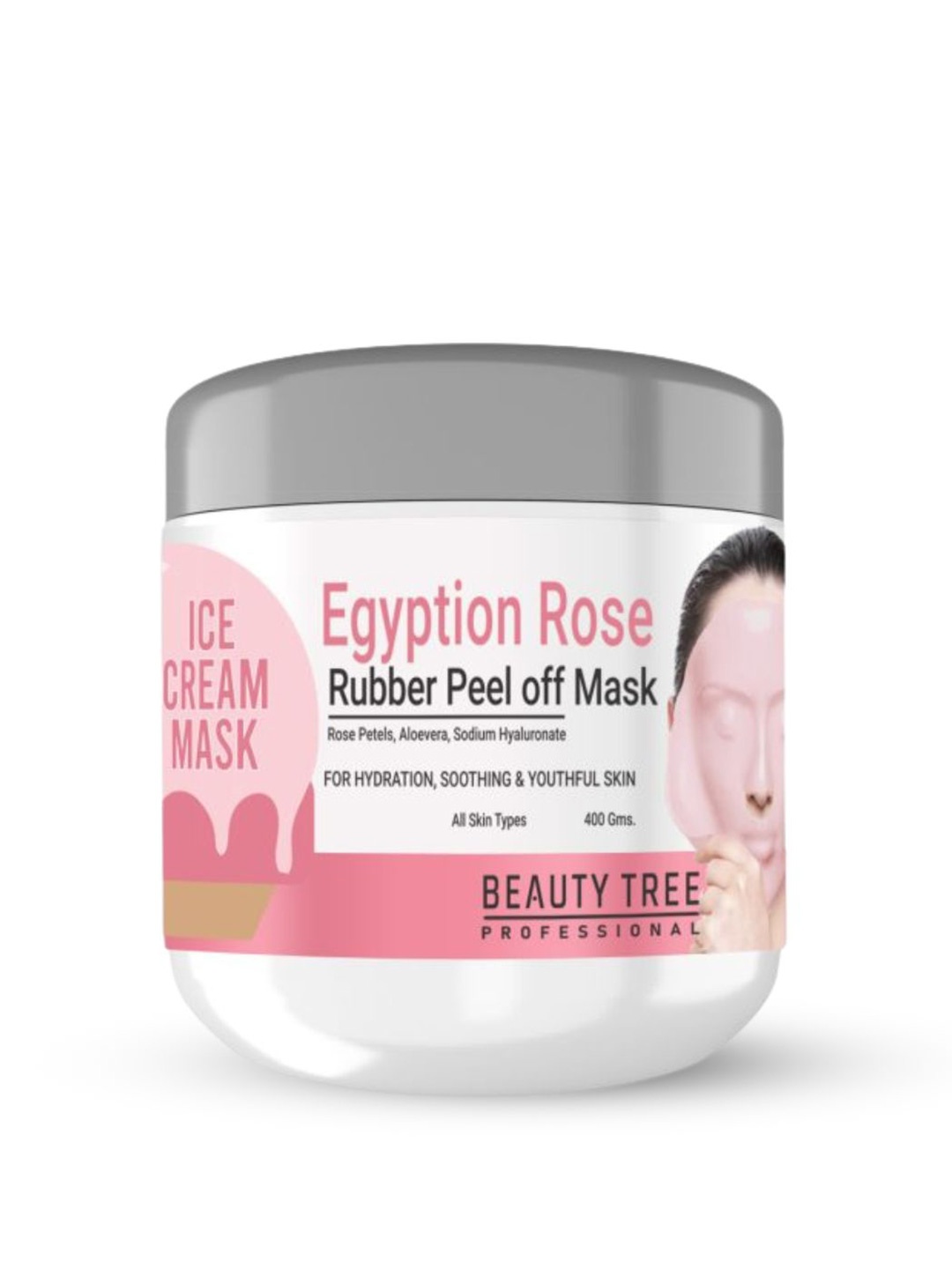 

Beauty Tree Egyptian Rose Rubber Peel Off Mask- 400 g, Pink
