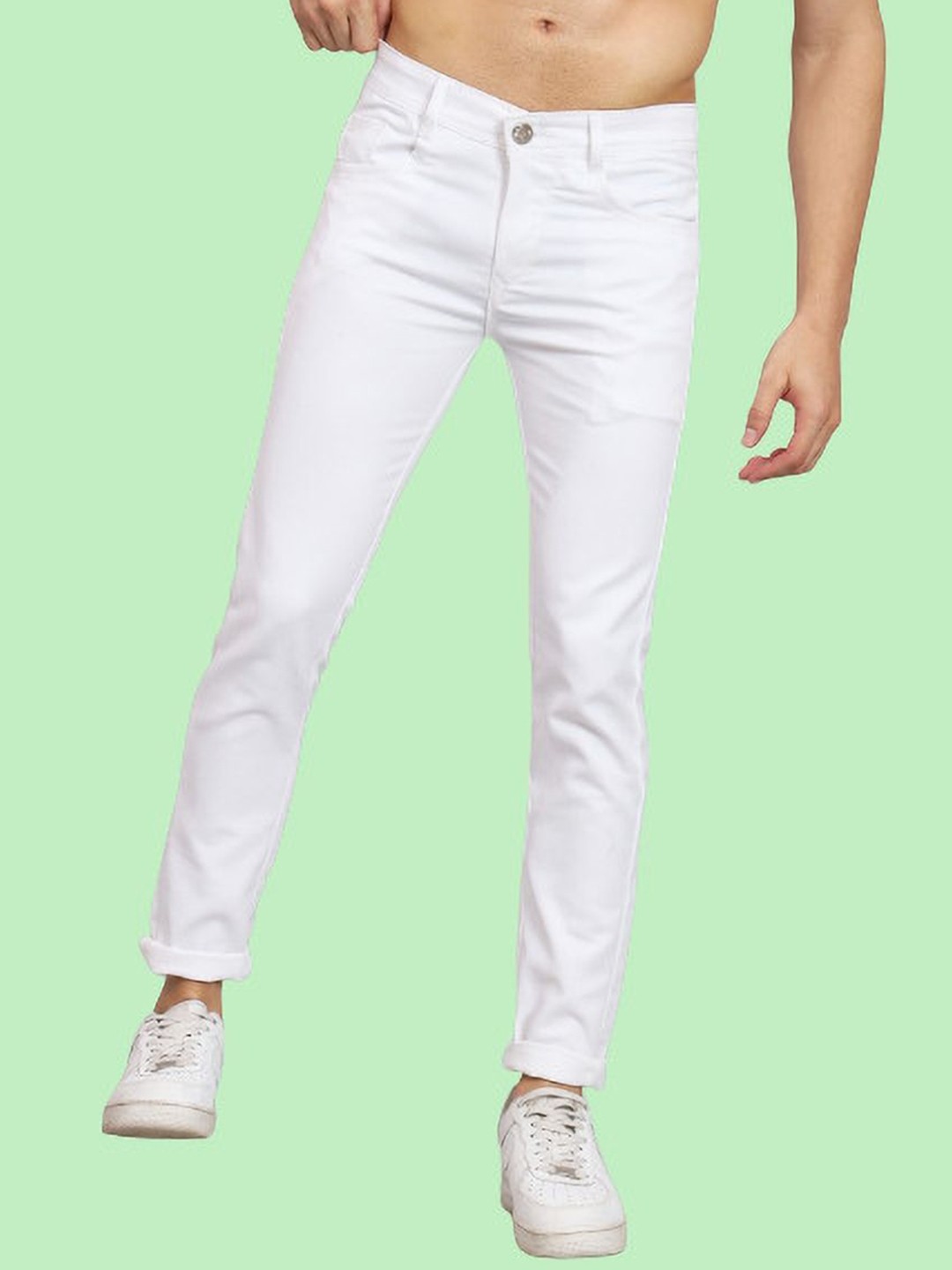 

LINARIA Men Classic Skinny Fit Jeans, White
