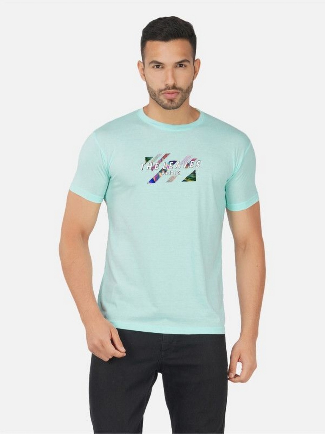

Moda Rapido Men Bio Finish Typography Printed Round Neck Cotton T-shirt, Sea green