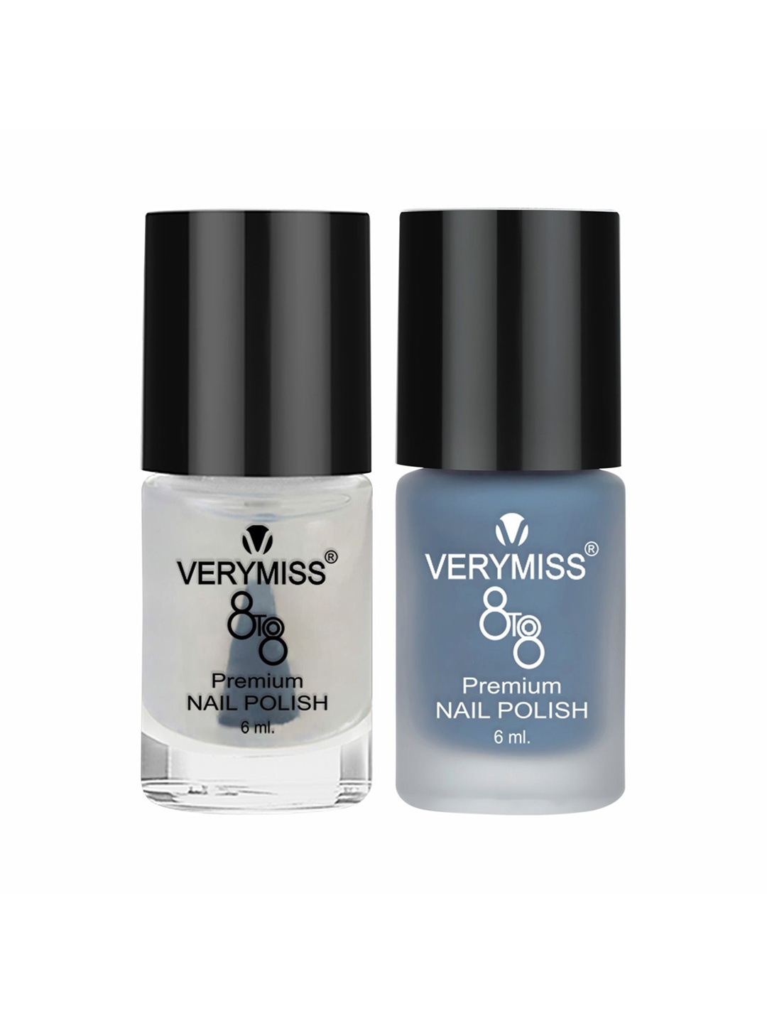 

VERYMISS Set Of 2 8To8 Premium Long Lasting Nail Polish - Shade 223-257, Transparent