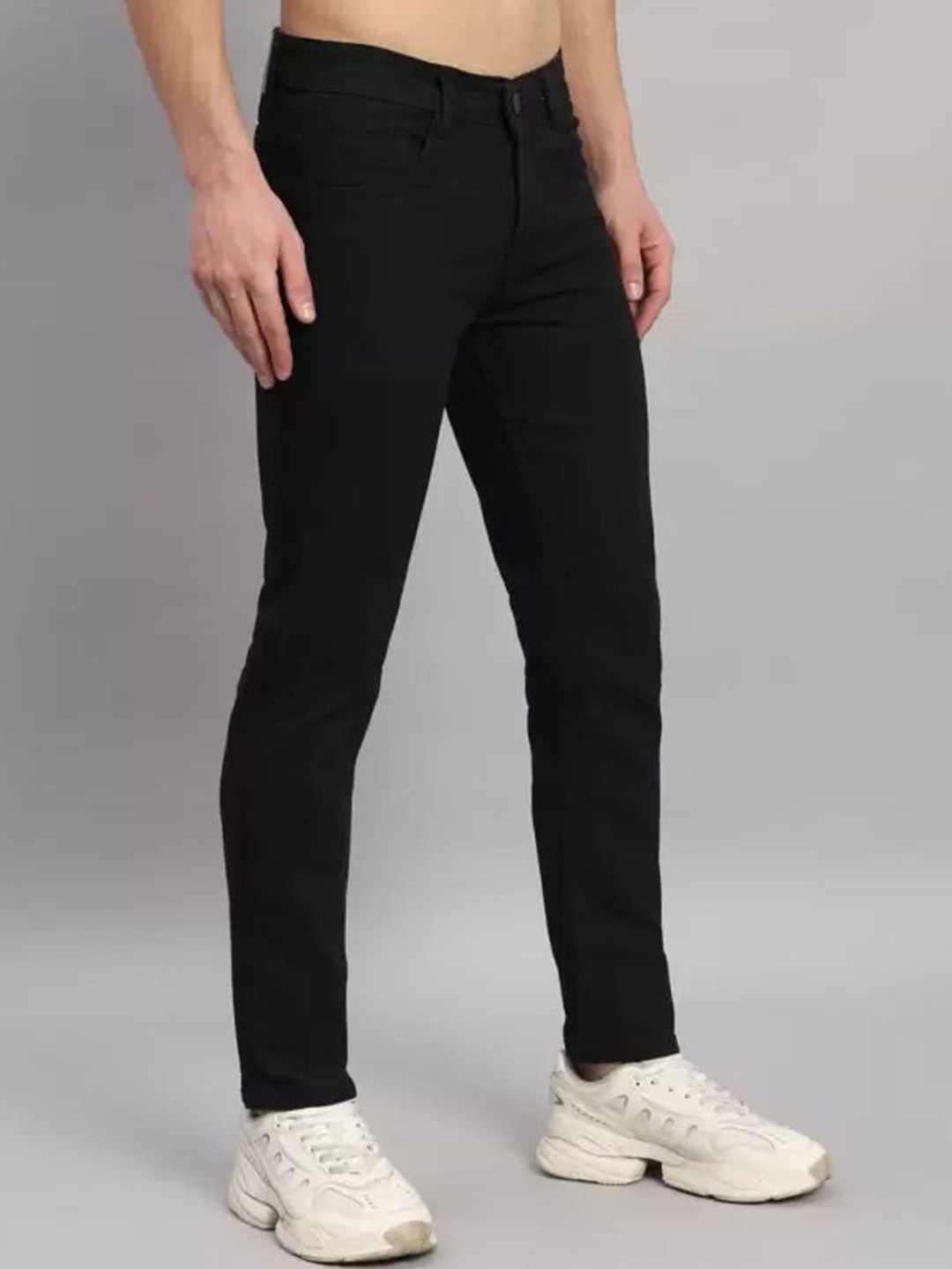 

LINARIA Men Classic Stretchable Jeans, Black