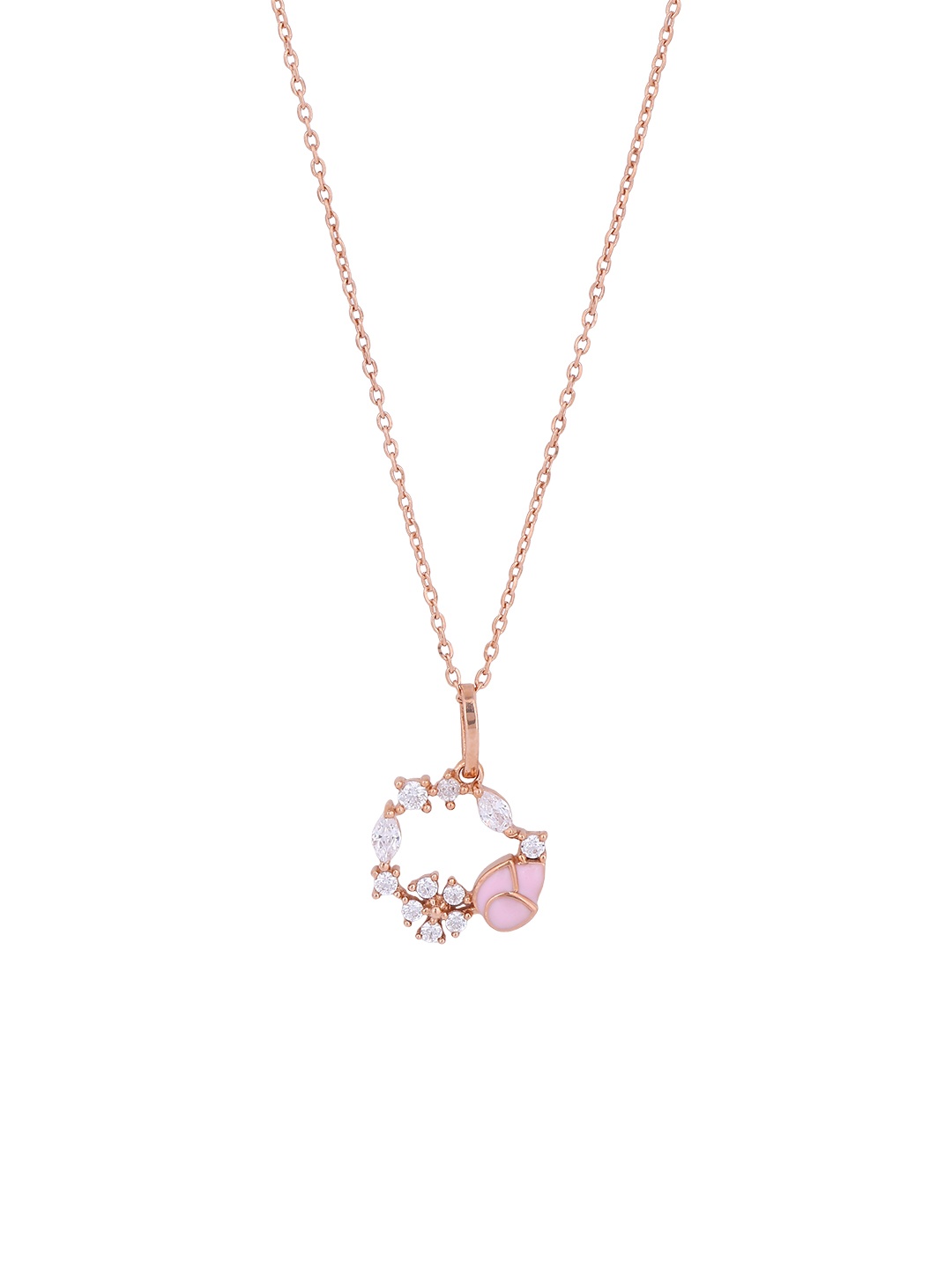 

MAIRA 925 Sterling Rose Gold-Plated Circular Pendants With Chains
