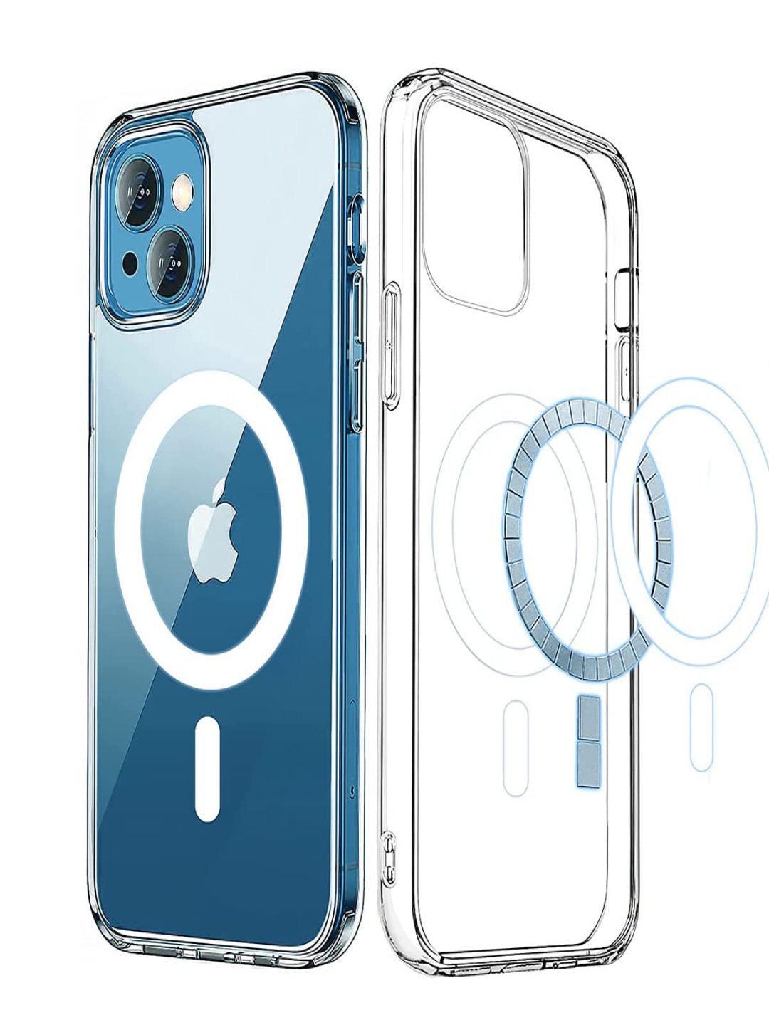 

LIRAMARK Magnetic MagSafe Protective Clear iPhone 13 Mini Back Case, Transparent