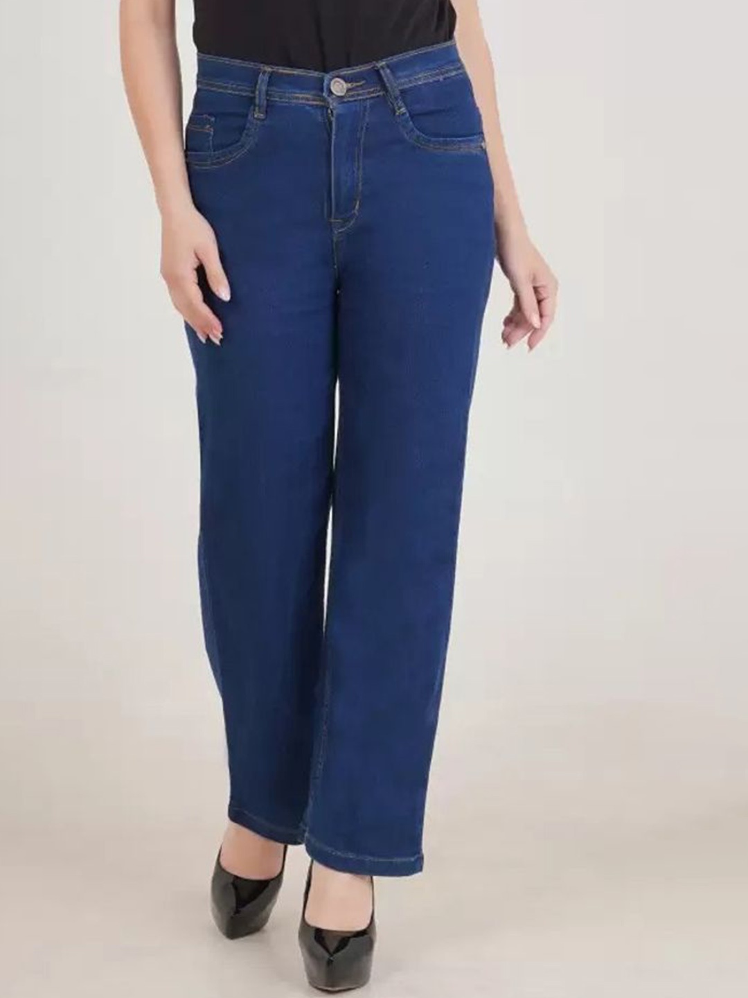 

LINARIA Women Classic Relaxed Fit Mid-Rise Jeans, Blue