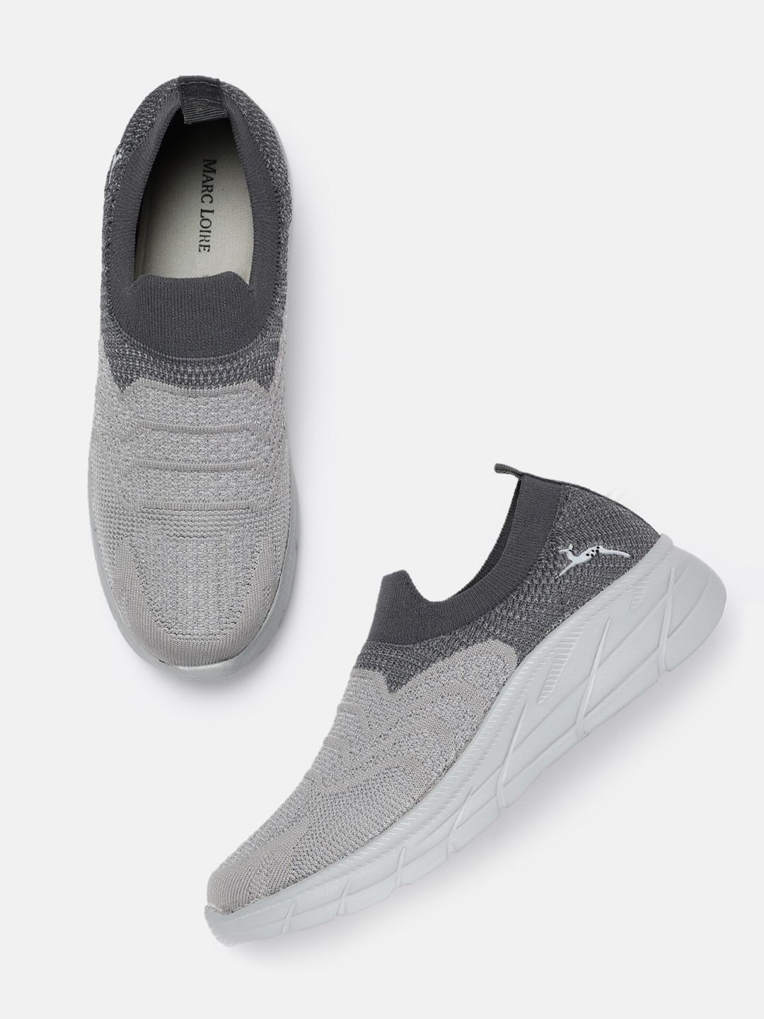 

Marc Loire Women Woven Design Slip-On Sneakers, Grey