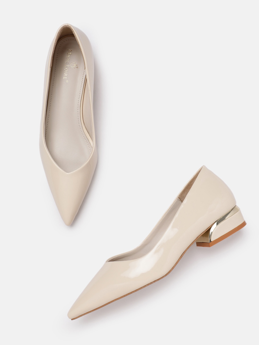 

Marc Loire Work Block Pumps, Cream