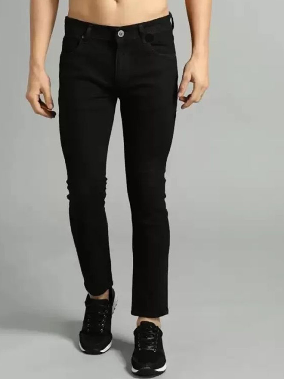 

LINARIA Men Classic Slim Fit Stretchable Jeans, Black