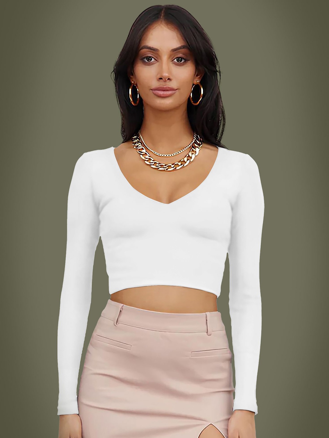 

Dream Beauty Fashion Crop Top, White