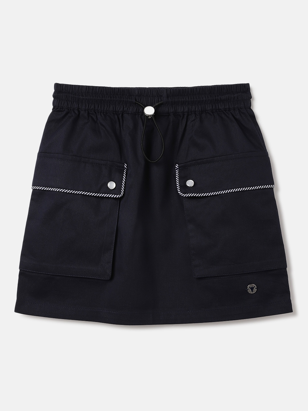 

Blue Giraffe Girls Pure Cotton Mini Skirt, Navy blue