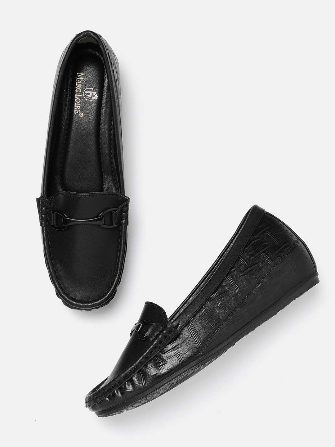 

Marc Loire Women Round Toe Loafers, Black