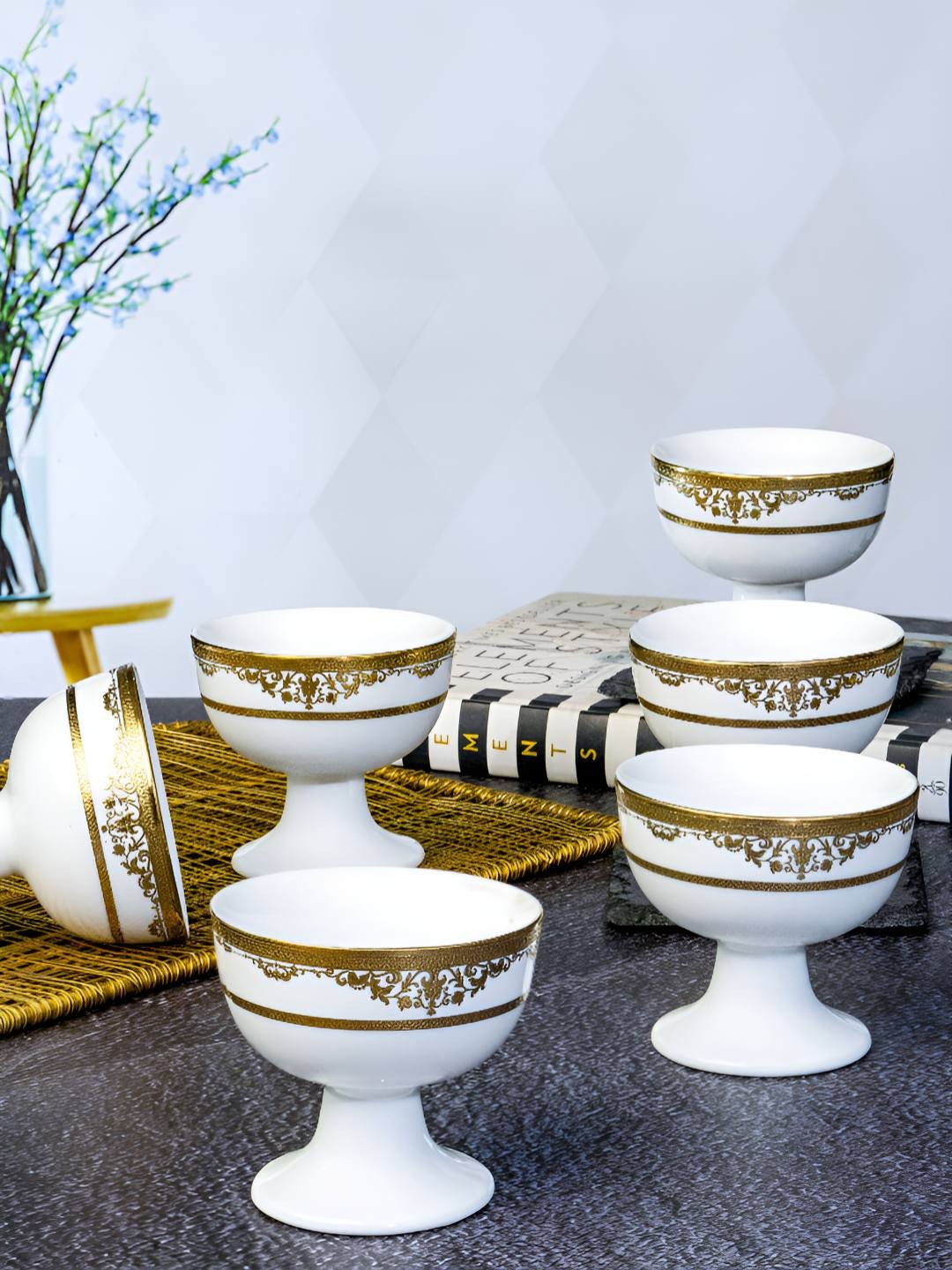 

Roxx White 6 Pieces Porcelain Dishwasher Safe Serving Bowl