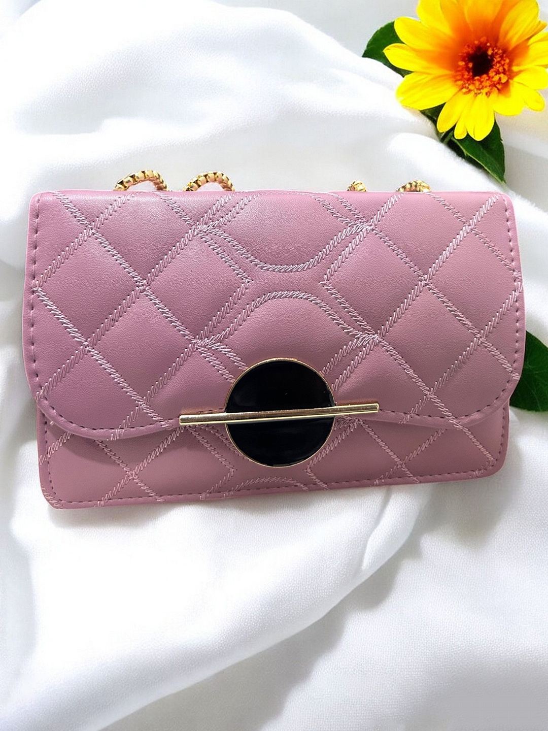 

CLARIS JAMES Women Solid Crossbody Sling Bag, Lavender