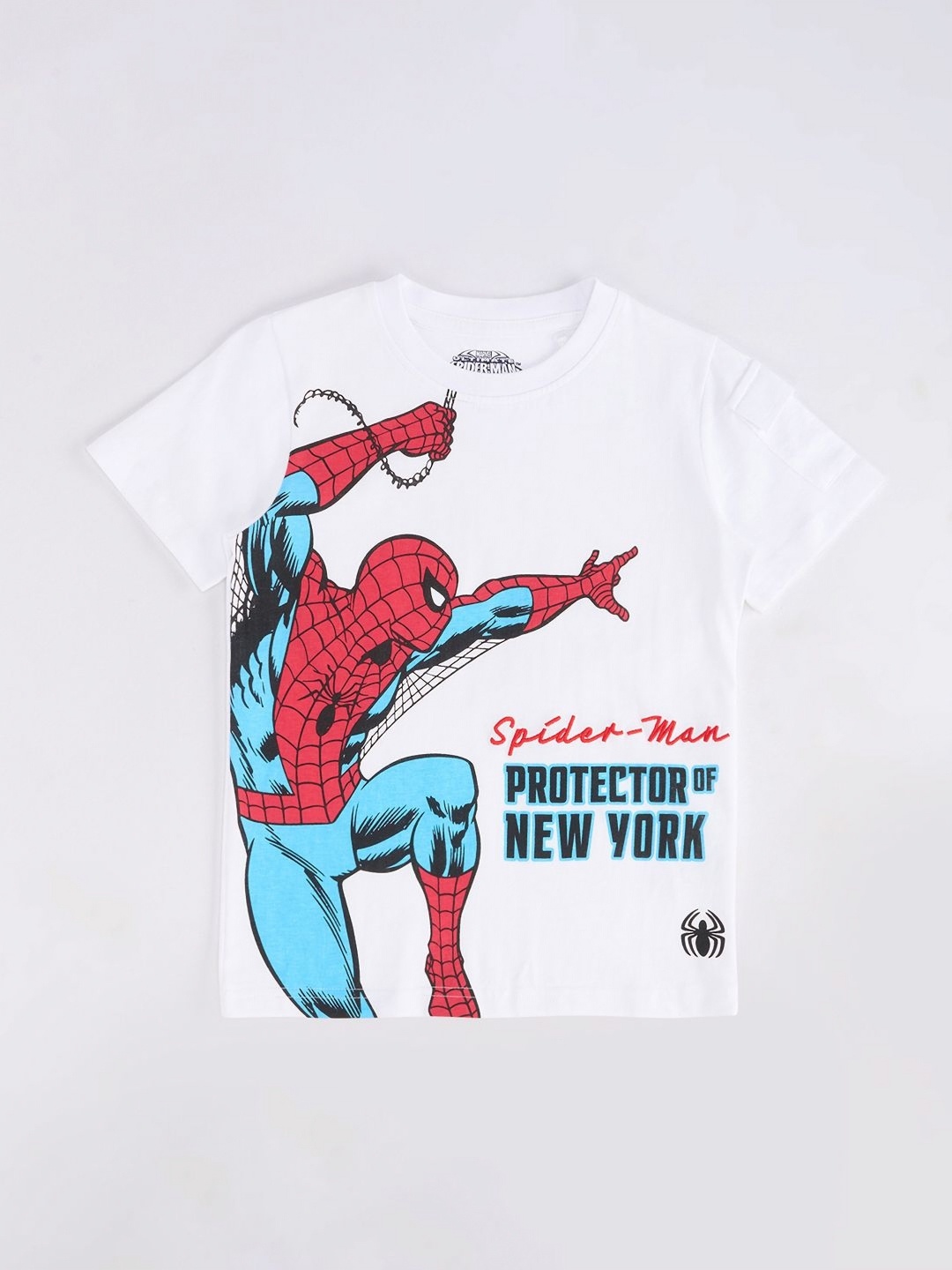 

Pantaloons Junior Boys Spider-Man Graphic Printed Round Neck Cotton T-shirt, White