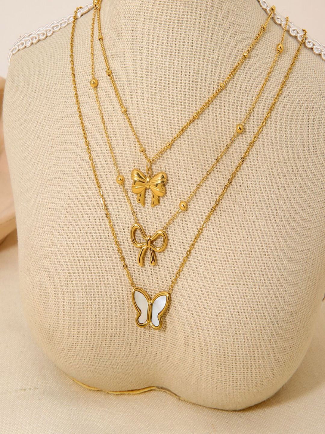 

AQUASTREET 18k Gold-Plated Stainless Steel Butterfly Chain