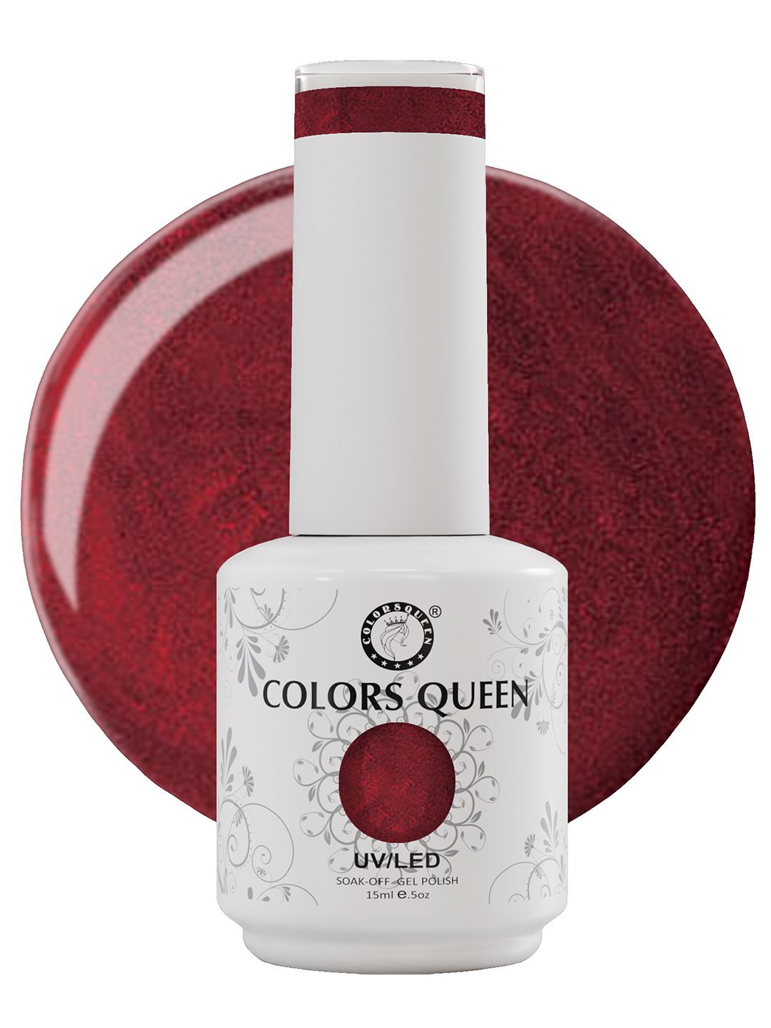 

Colors Queen UV/LED Soak Off Long Wearing Gel Polish 15 ml - Shade 151, Maroon