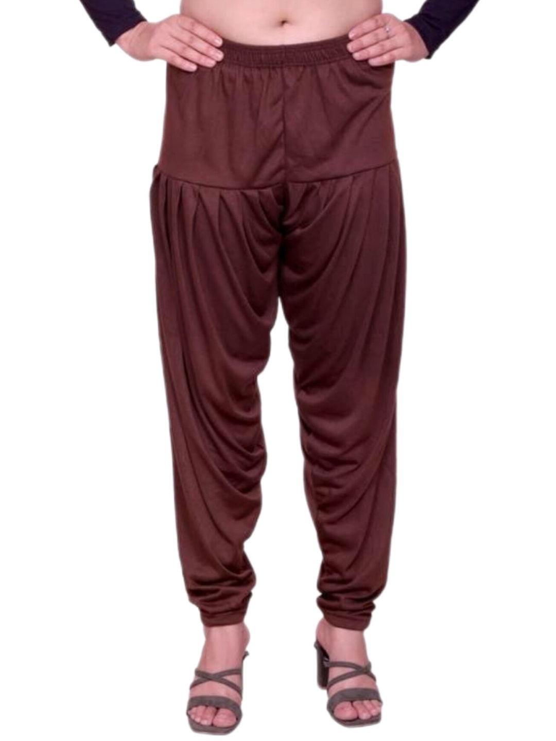 

OUTER WEAR AYAM EXPORTS Women Mid Rise Loose Fit Patiala Salwar Pant, Brown