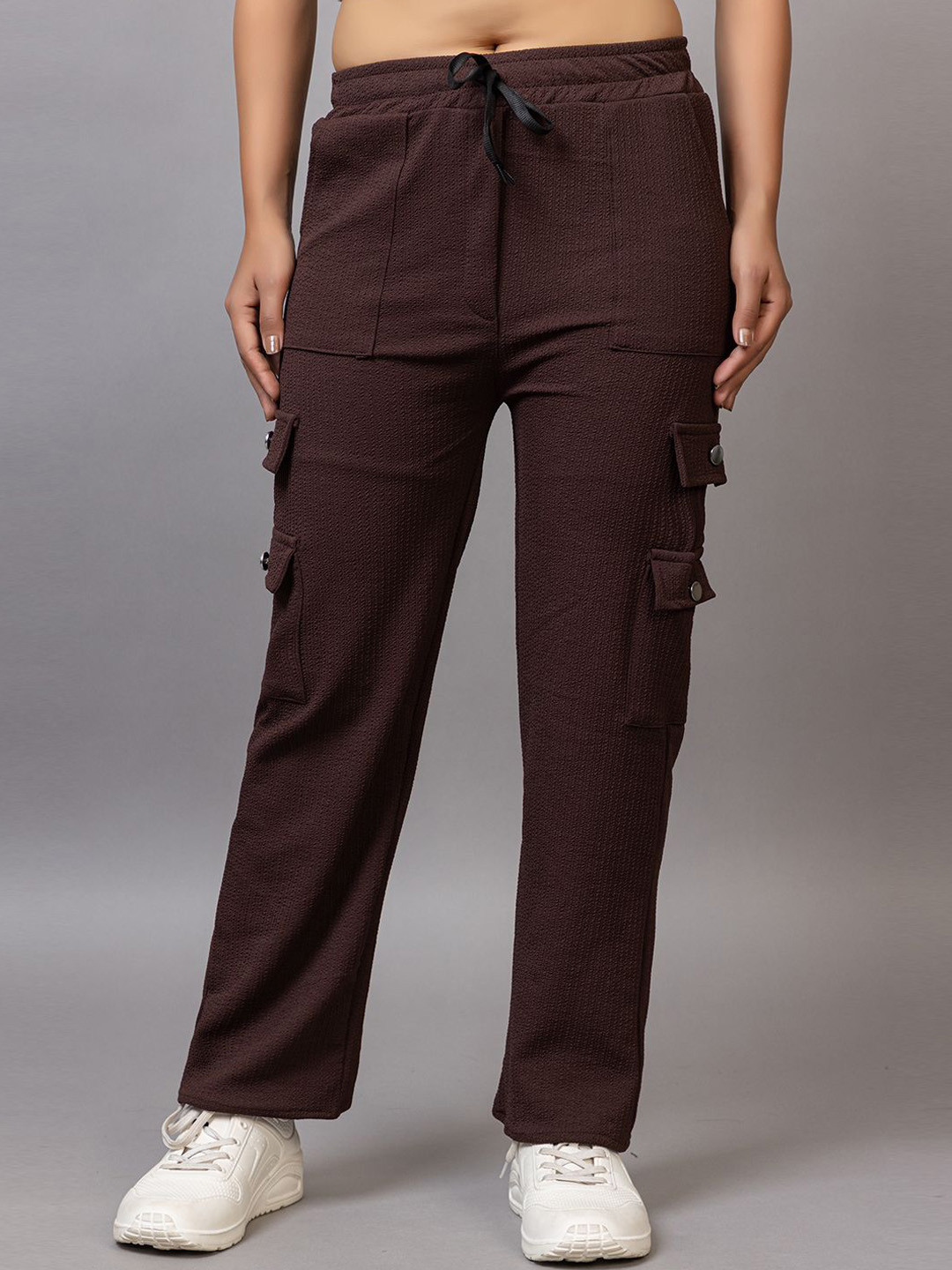 

PROBASIC Women Mid Rise Trouser, Brown
