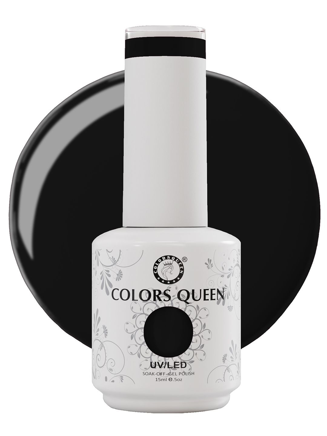 

Colors Queen UV/LED Soak Off Long Wearing Gel Polish 15ml - Shade - 215, Black