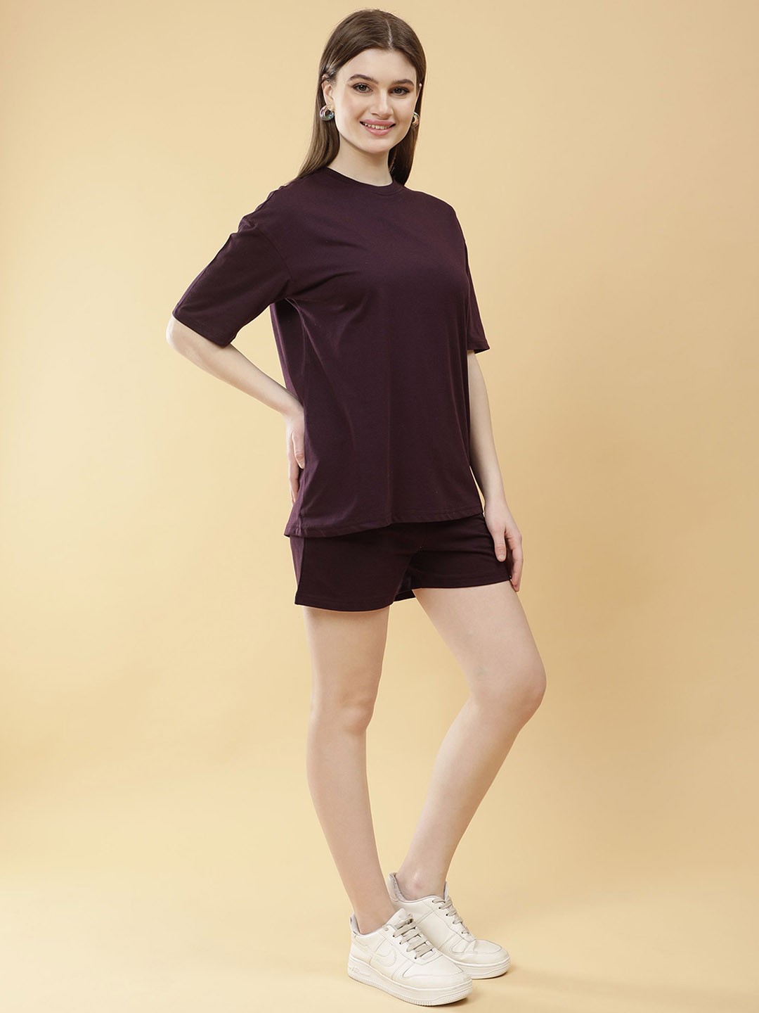 

Mast & Harbour Women Antimicrobial Shorts, Purple