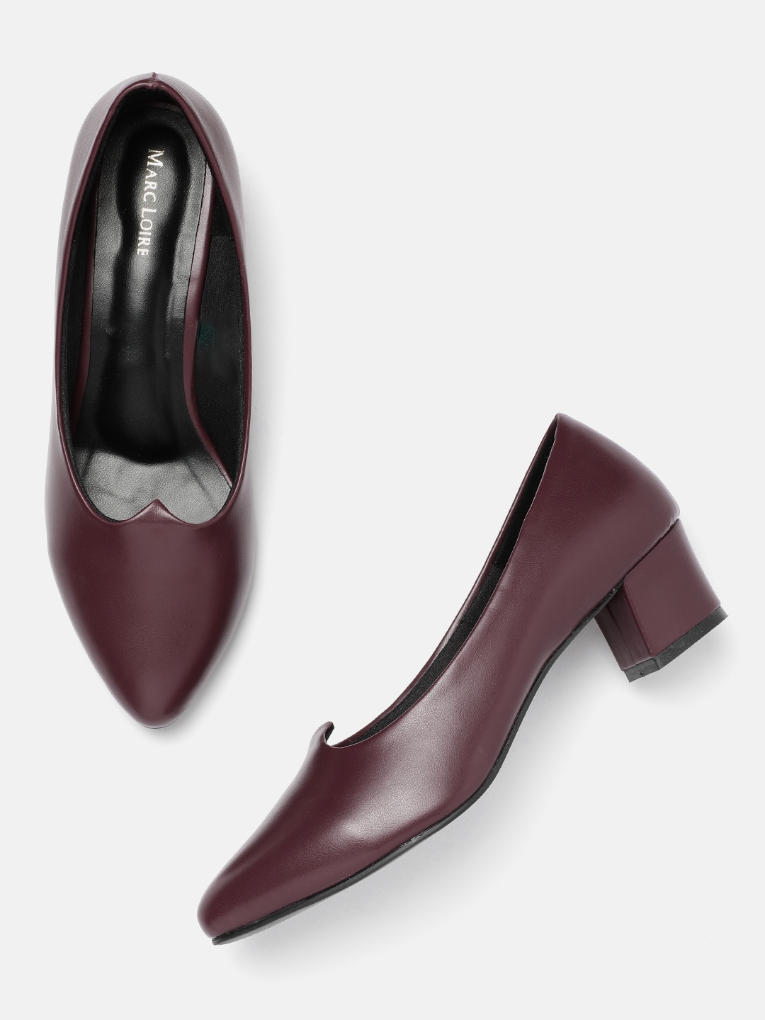 

Marc Loire Block Heeled Pumps, Maroon