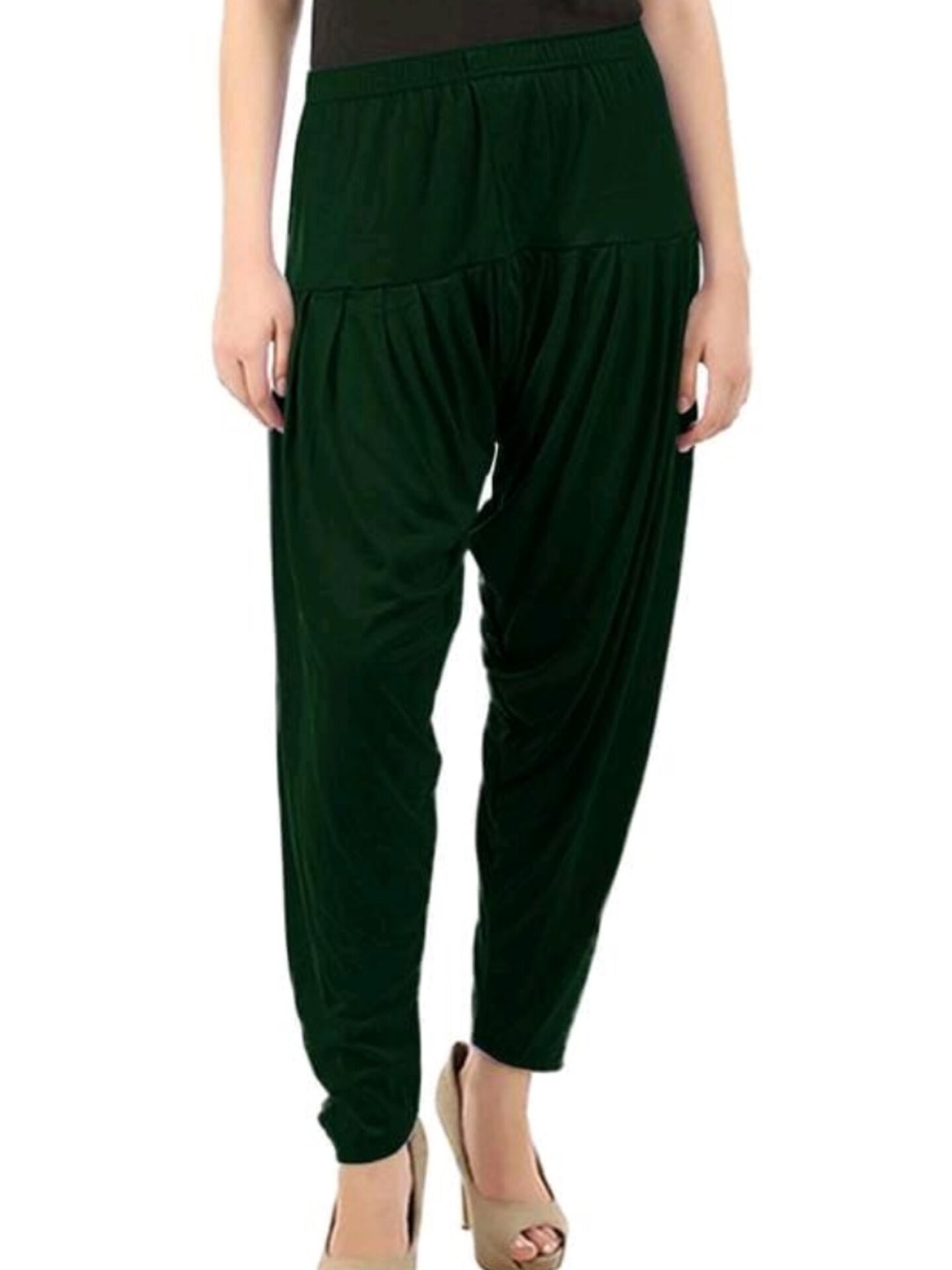 

OUTER WEAR AYAM EXPORTS Women Mid Rise Loose Fit Patiala Salwar Pant, Green