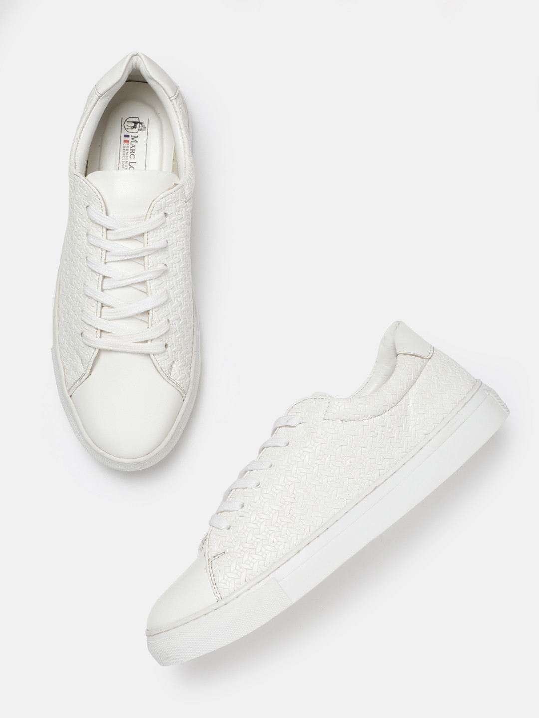 

Marc Loire Women Textured PU Sneakers, White