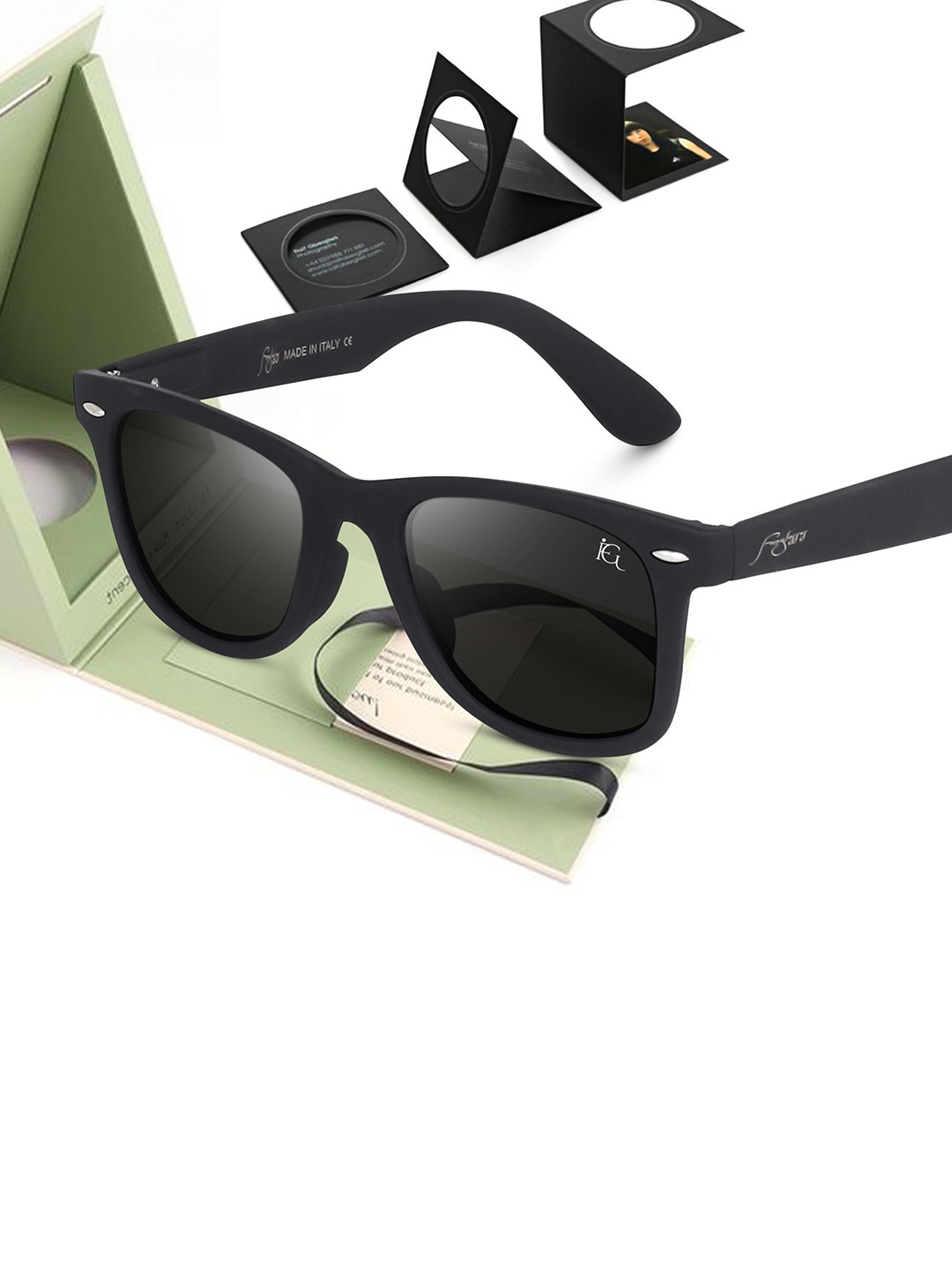 

FUNGLASSES Unisex Other Sunglasses with Polarised and UV Protected Lens, Black