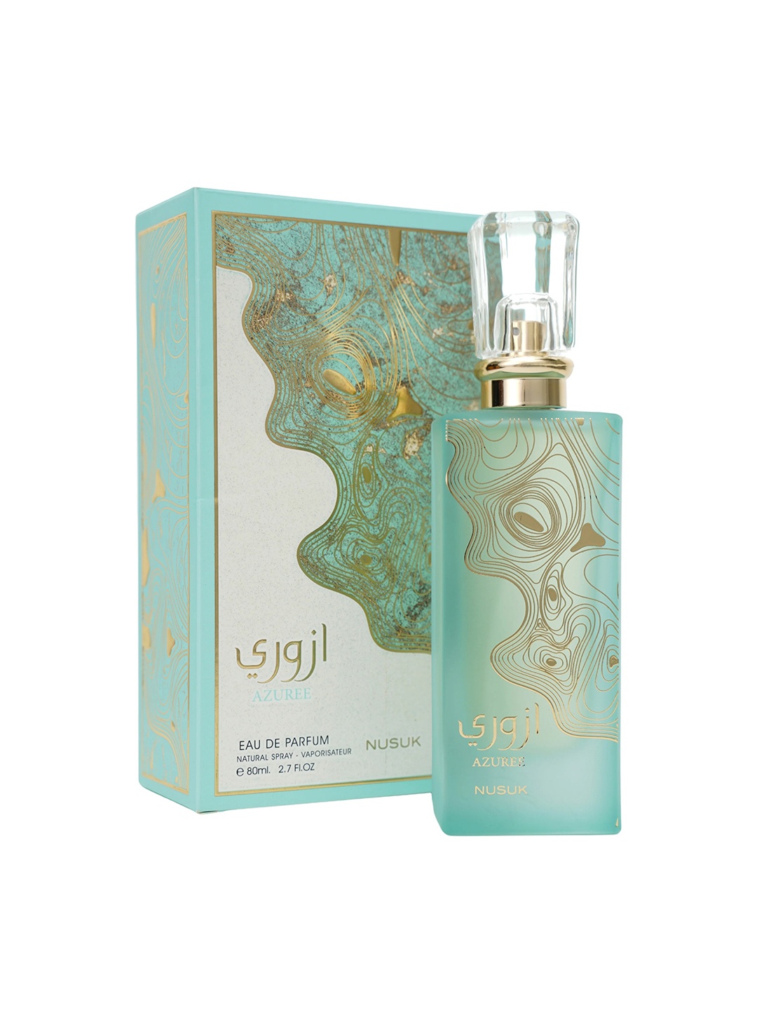 

NUSUK Unisex Azuree Long Lasting Eau de Parfum - 80 ml, Transparent