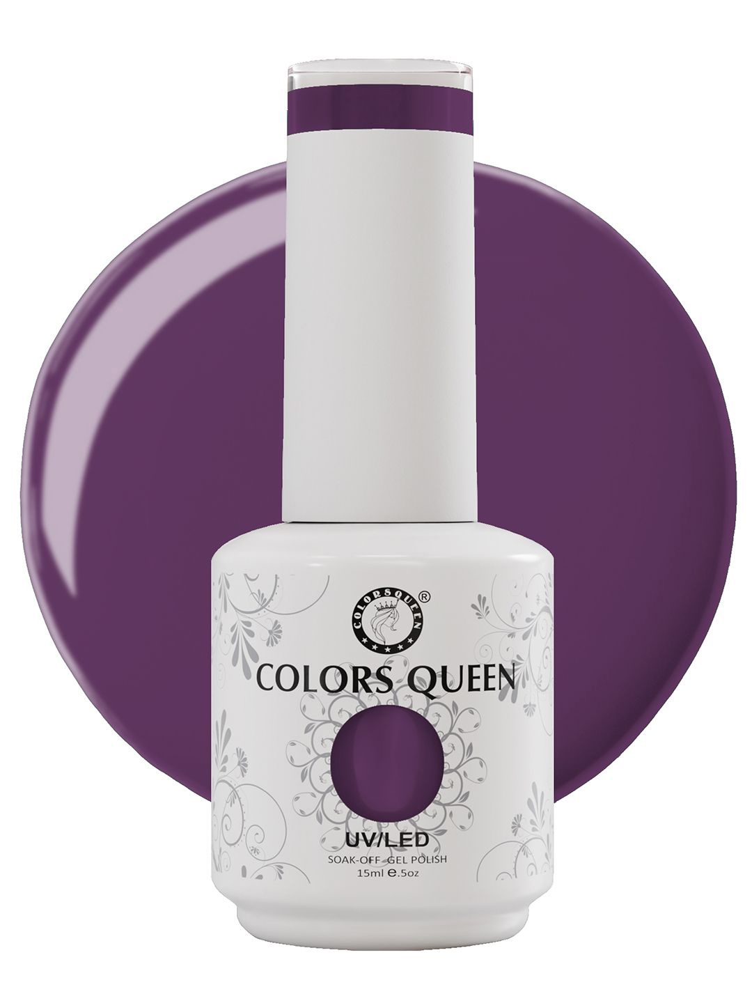 

Colors Queen UV/LED Soak Off Long Wearing Gel Polish 15ml - Shade 206, Purple