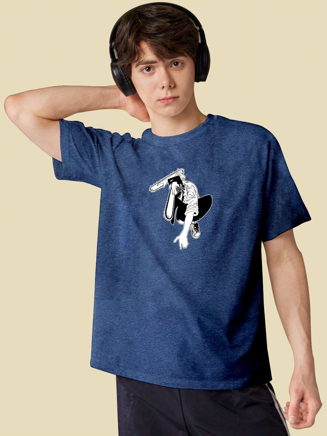 

BAESD Boys Graphic Printed Round Neck T-shirt, Blue