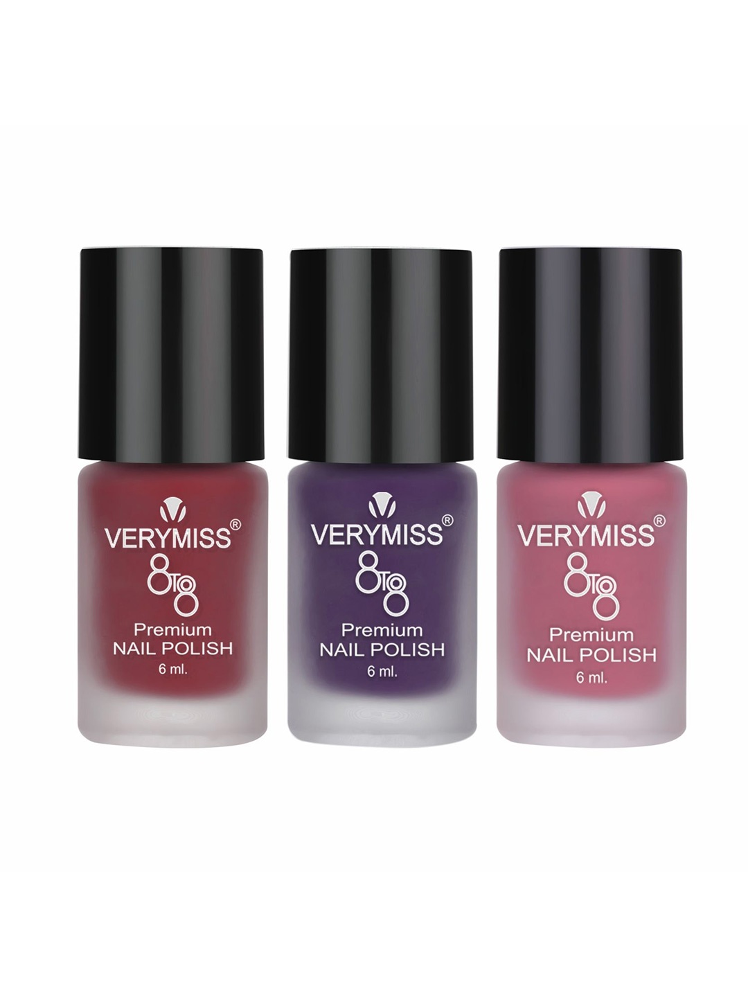 

VERYMISS Set Of 3 8To8 Premium Long Lasting Nail Polish - Shade 249-250-260, Red