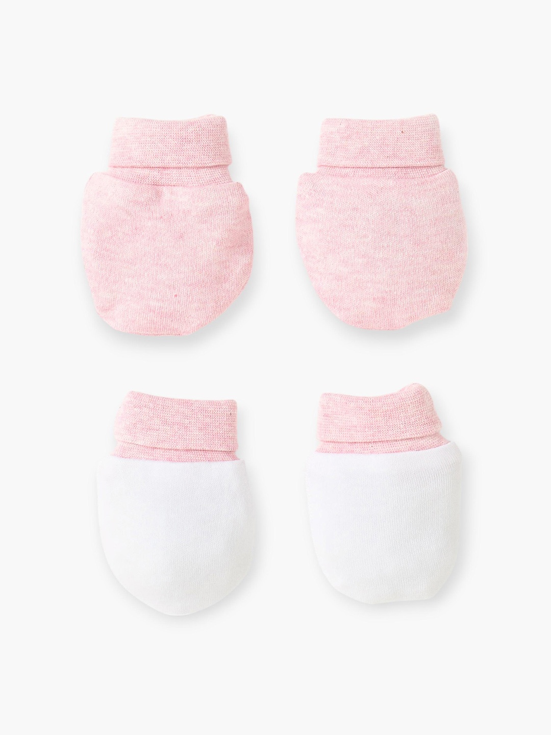 

Juniors by Babyshop Infant Girl Pack Of 2 Pure Cotton Mittens, Pink