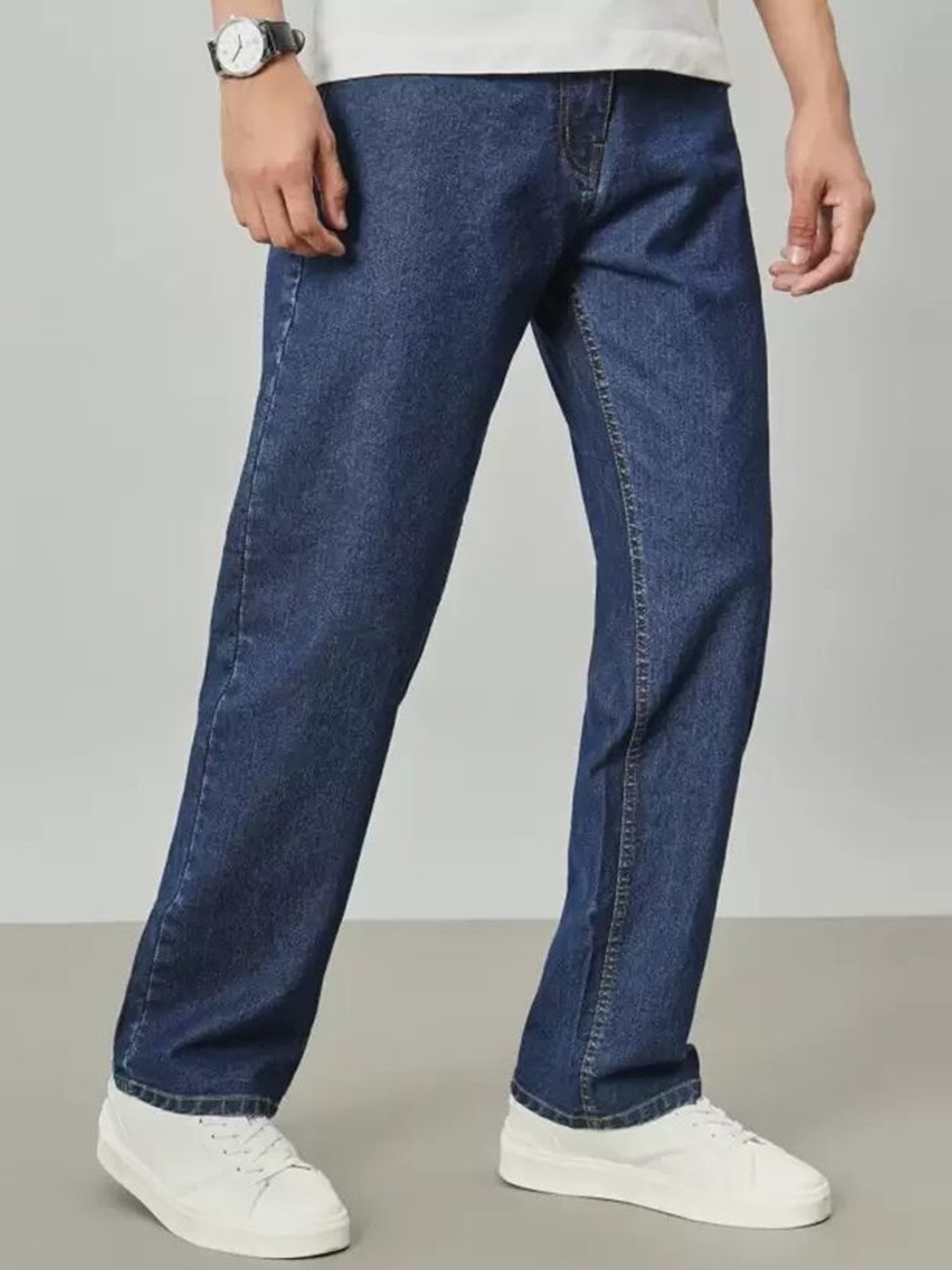 

LINARIA Men Classic Low Distress Jeans, Blue