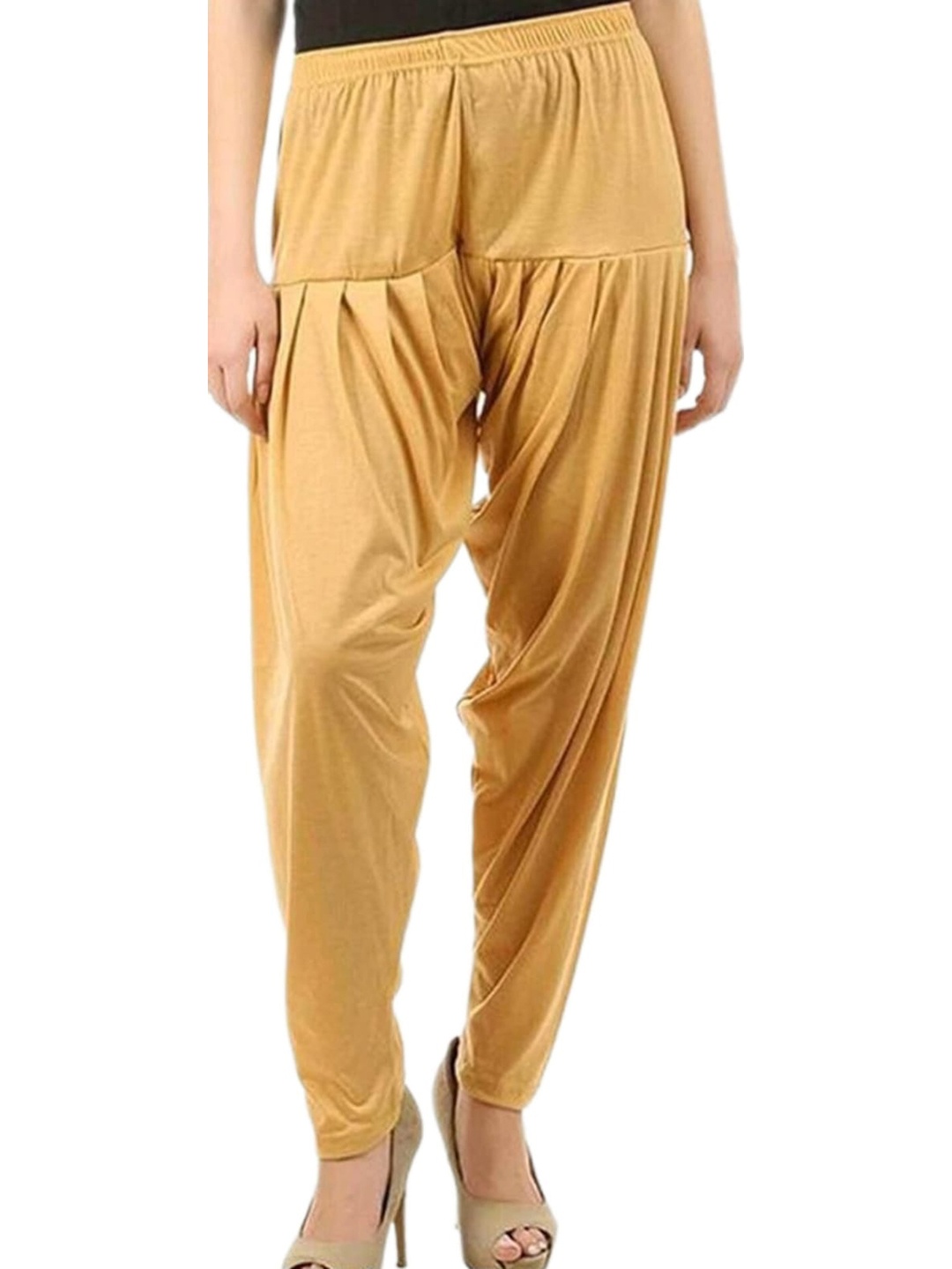 

OUTER WEAR AYAM EXPORTS Women Mid Rise Loose Fit Patiala Salwar Pant, Beige